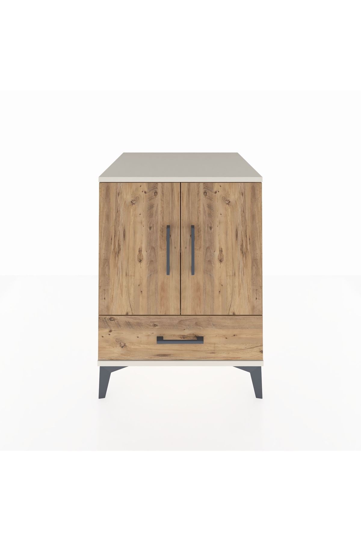 Kronos Komodin 2 Raflı Tek Çekmeceli 2 Kapaklı 60x59x80 - S79M020V3C