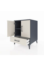 Kronos Komodin 2 Raflı Tek Çekmeceli 2 Kapaklı 60x59x80 - S79M020V4C