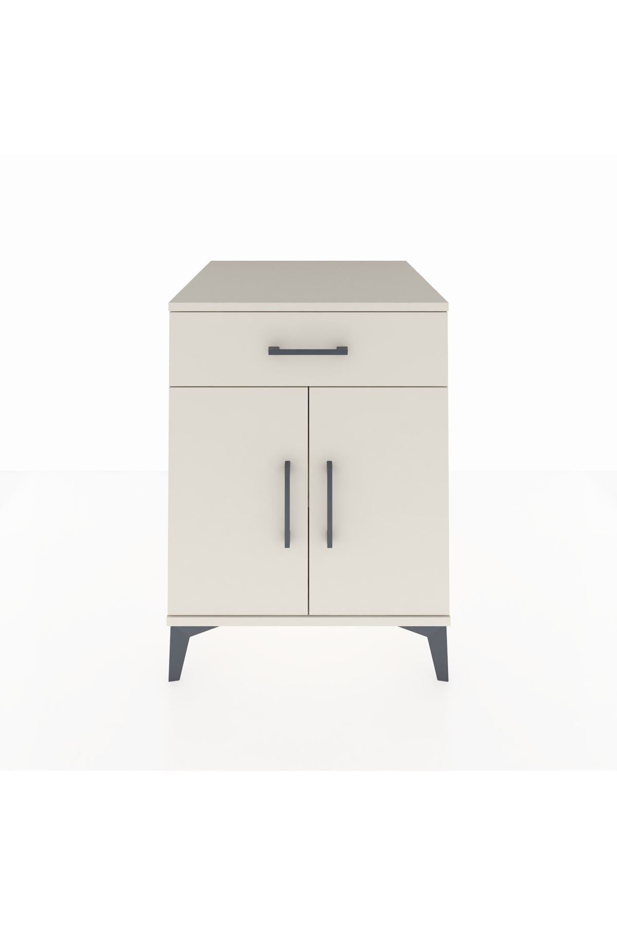 Kronos Komodin Tek Raflı Tek Çekmeceli 2 Kapaklı 60x59x80 - S79M021V1C