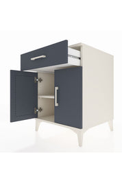 Kronos Komodin Tek Raflı Tek Çekmeceli 2 Kapaklı 60x59x80 - S79M021V2C