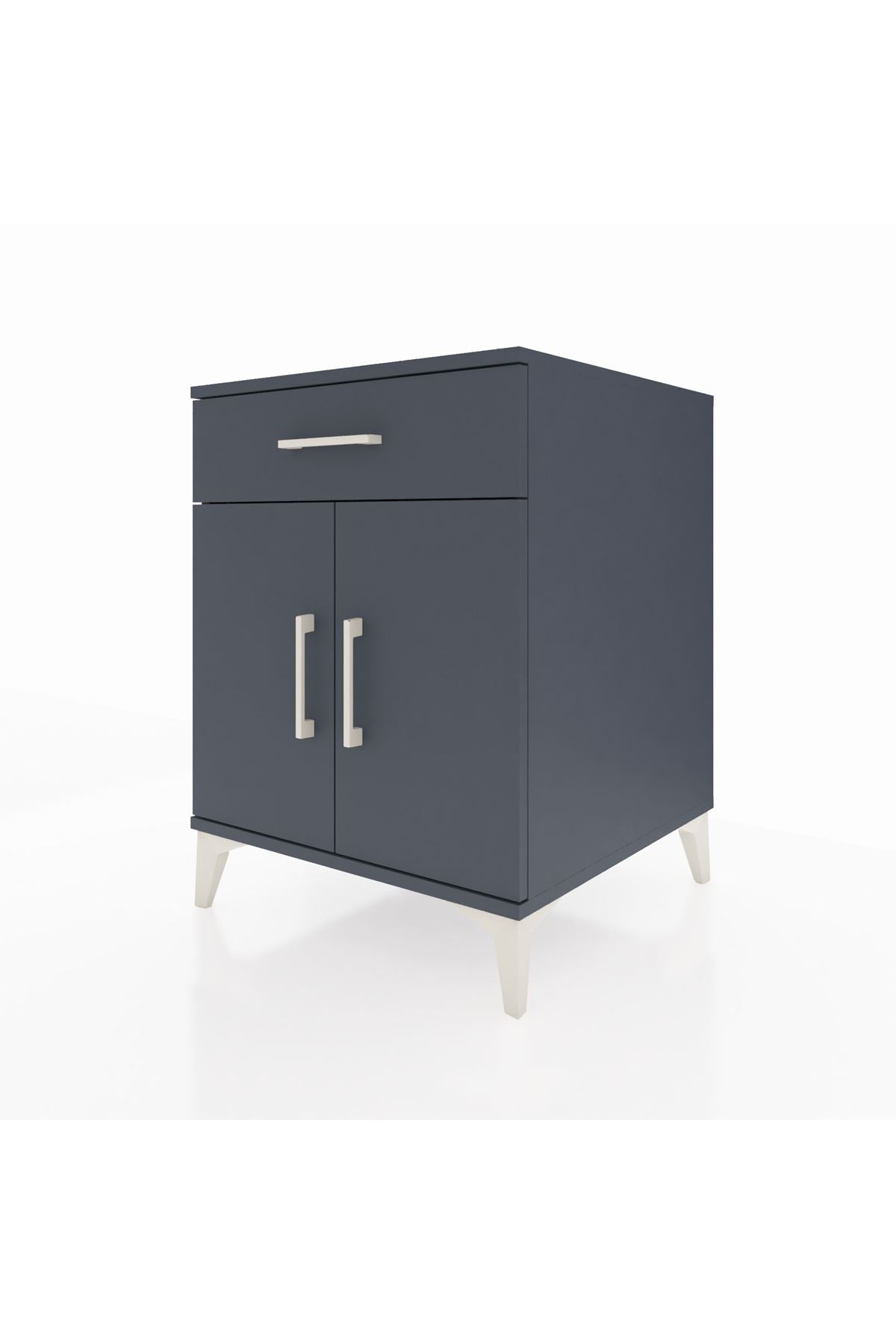 Kronos Komodin Tek Raflı Tek Çekmeceli 2 Kapaklı 60x59x80 - S79M021V5C