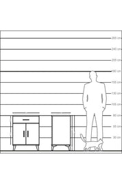 Kronos Komodin Tek Raflı Tek Çekmeceli 2 Kapaklı 60x59x80 - S79M021V9C