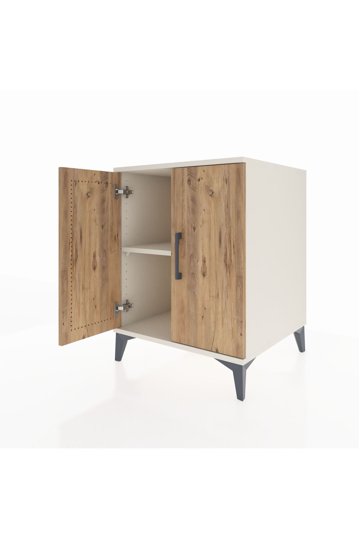Kronos Komodin Tek Raflı 2 Kapaklı 60x59x80 - S79M023V3C