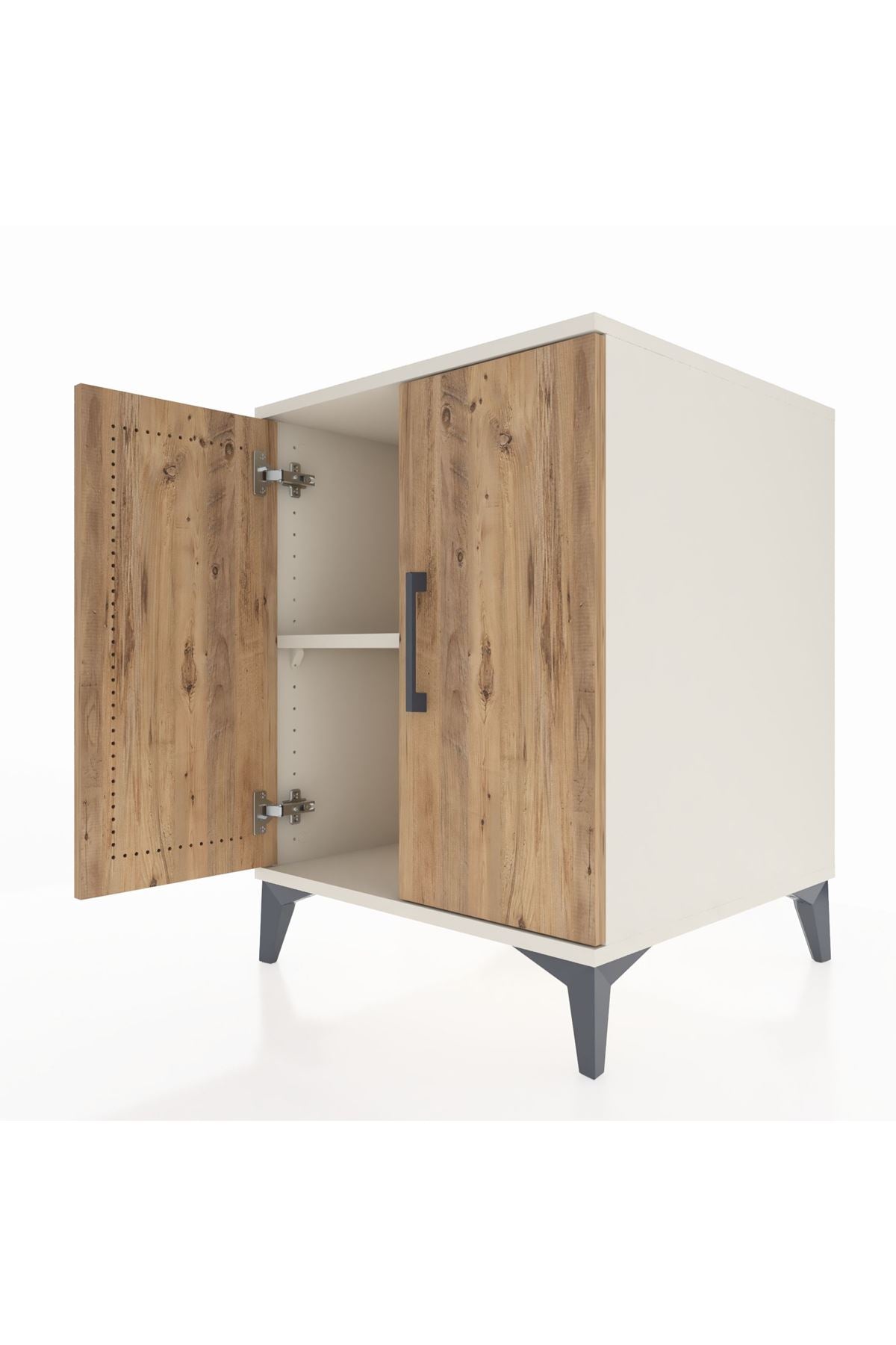 Kronos Komodin Tek Raflı 2 Kapaklı 60x59x80 - S79M023V3C