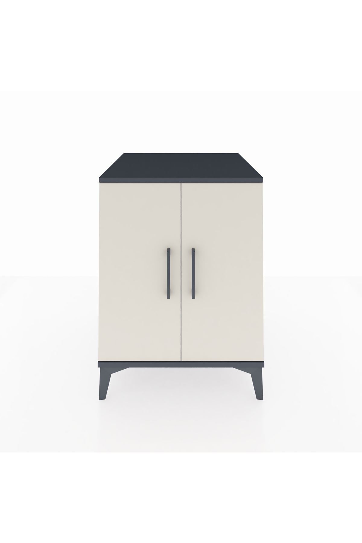 Kronos Komodin Tek Raflı 2 Kapaklı 60x59x80 - S79M023V4C