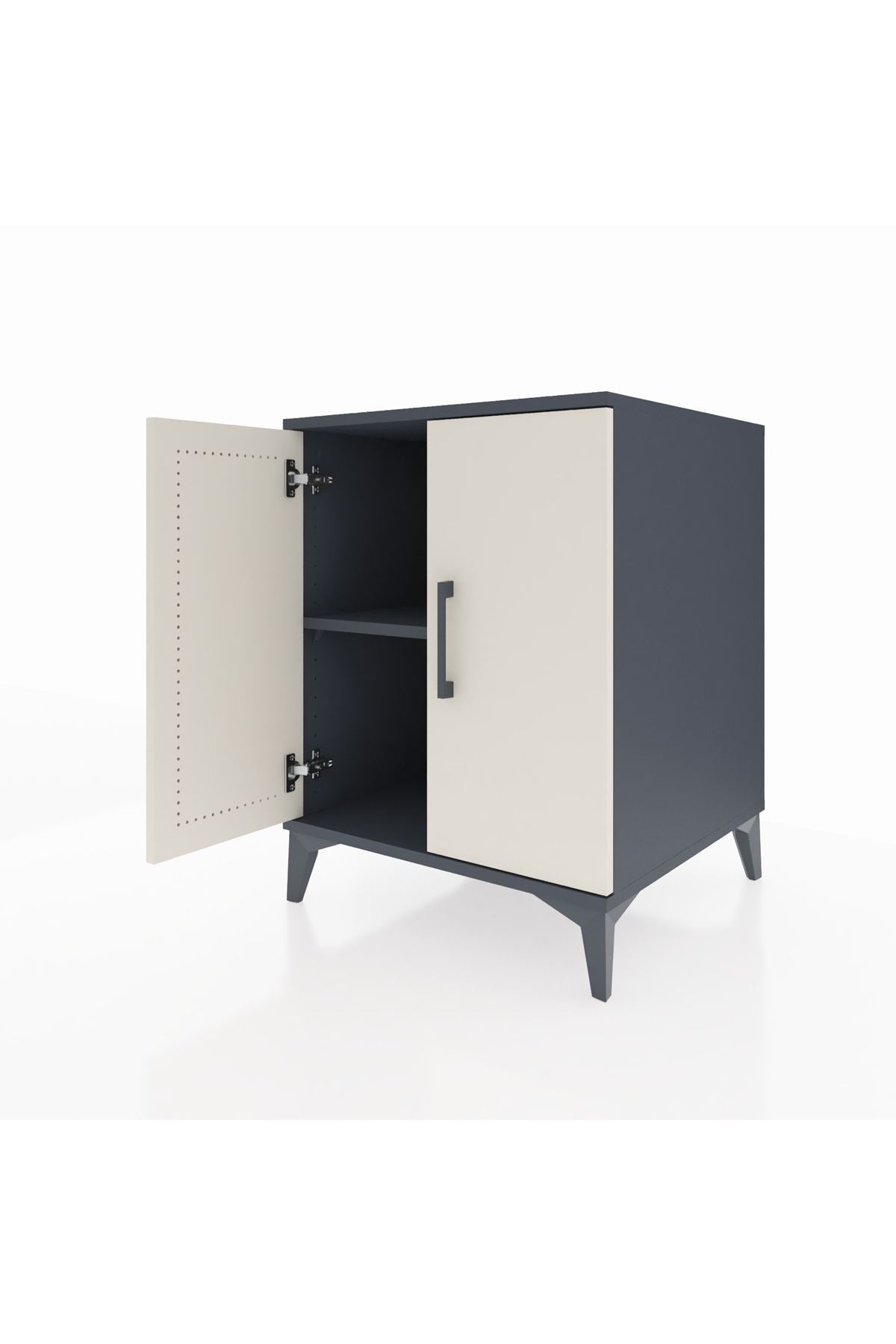 Kronos Komodin Tek Raflı 2 Kapaklı 60x59x80 - S79M023V4C