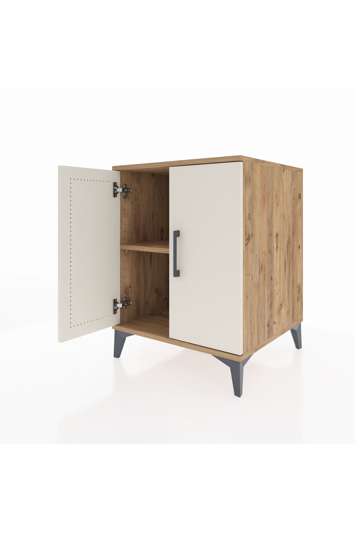 Kronos Komodin Tek Raflı 2 Kapaklı 60x59x80 - S79M023V7C