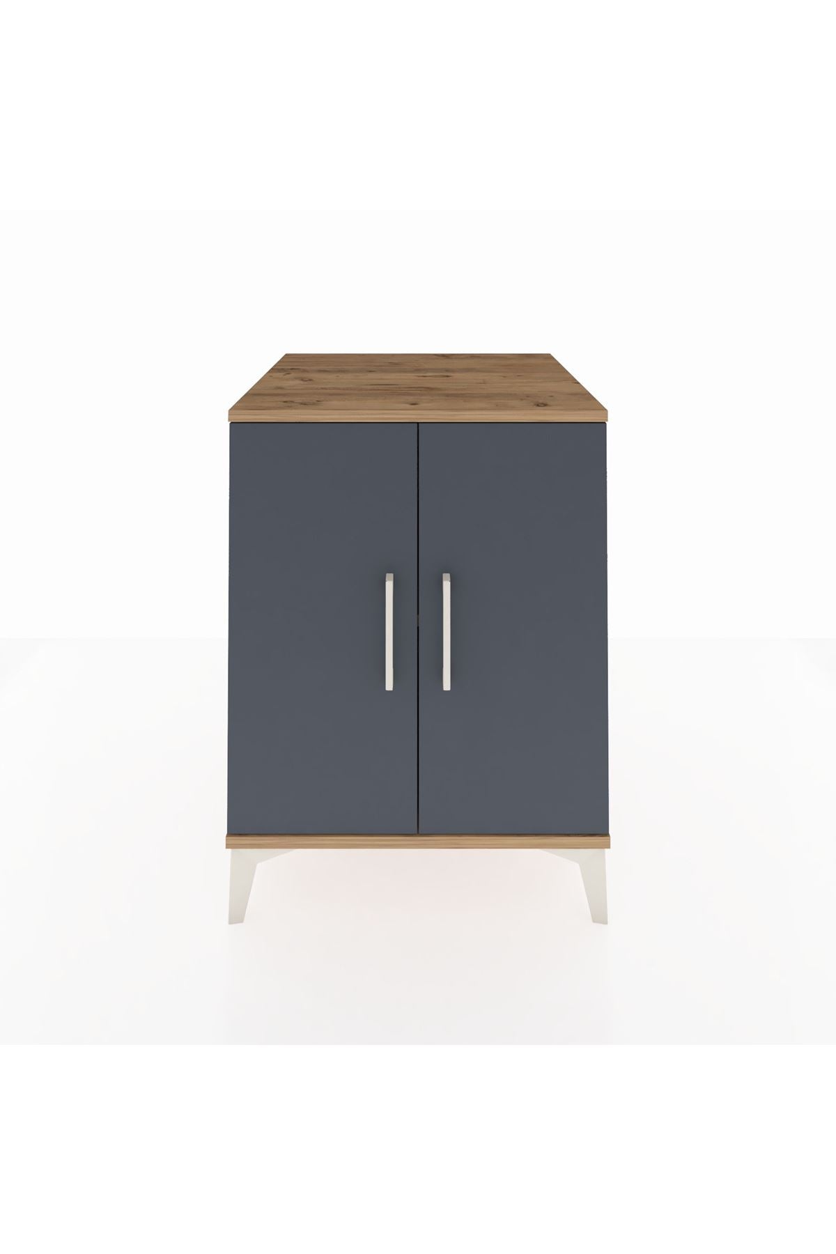 Kronos Komodin Tek Raflı 2 Kapaklı 60x59x80 - S79M023V8C