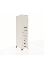Kronos Dolap Tek Raflı 7 Çekmeceli Tek Kapaklı 44x59x182 - S88M002V1C