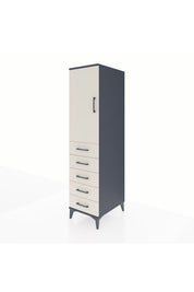 Kronos Dolap 2 Raflı 5 Çekmeceli Tek Kapaklı 44x59x182 - S88M004V4C