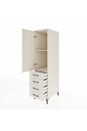Kronos Dolap 2 Raflı 4 Çekmeceli Tek Kapaklı 44x59x182 - S88M005V1C