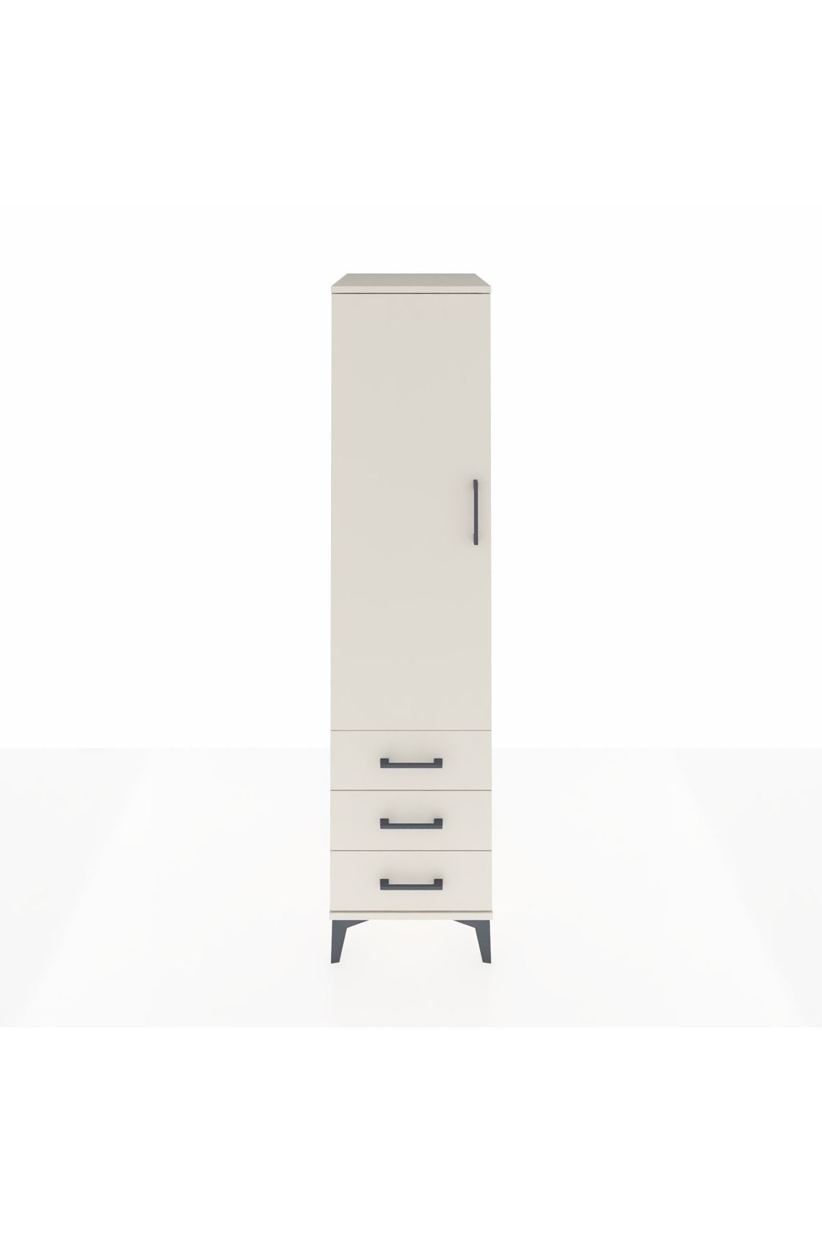 Kronos Dolap 2 Raflı 3 Çekmeceli Tek Kapaklı 44x59x182 - S88M006V1C