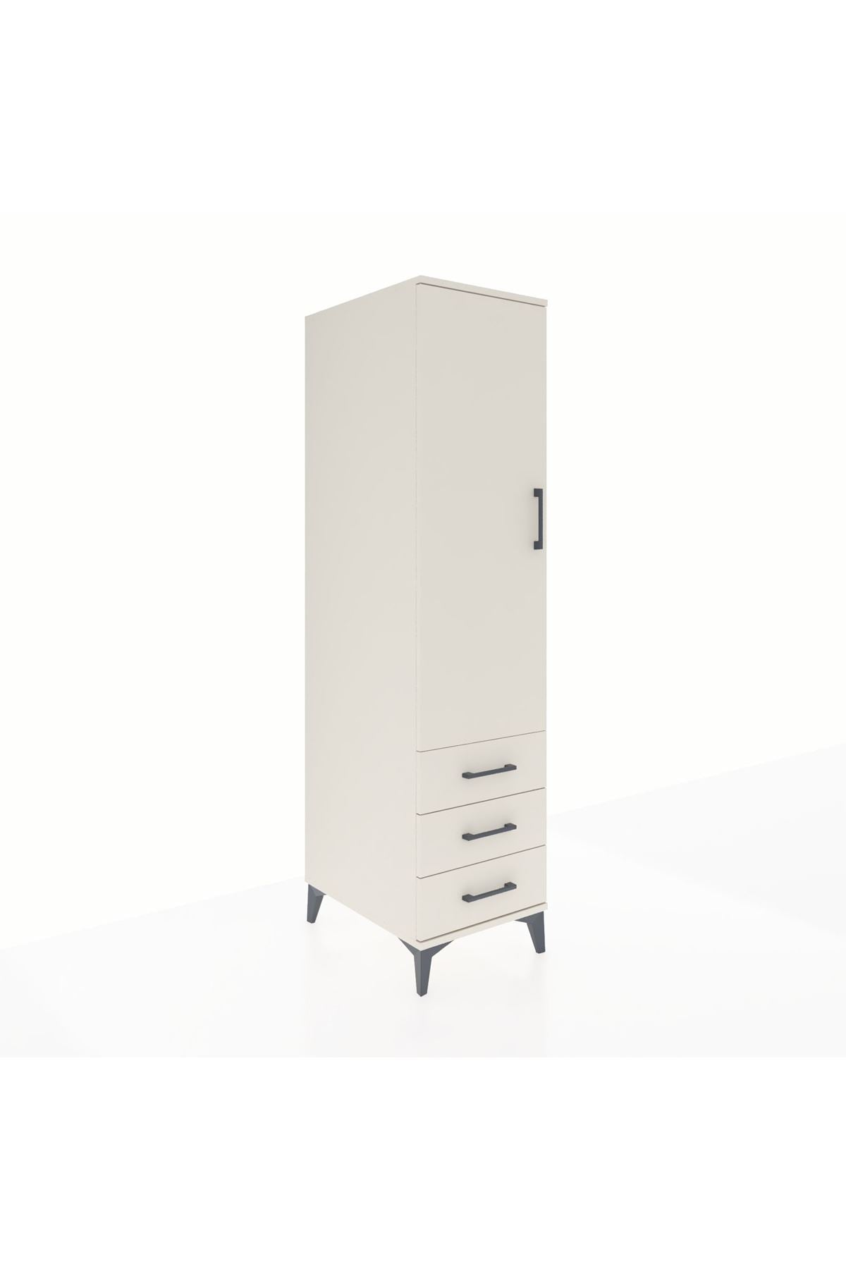 Kronos Dolap 2 Raflı 3 Çekmeceli Tek Kapaklı 44x59x182 - S88M006V1C