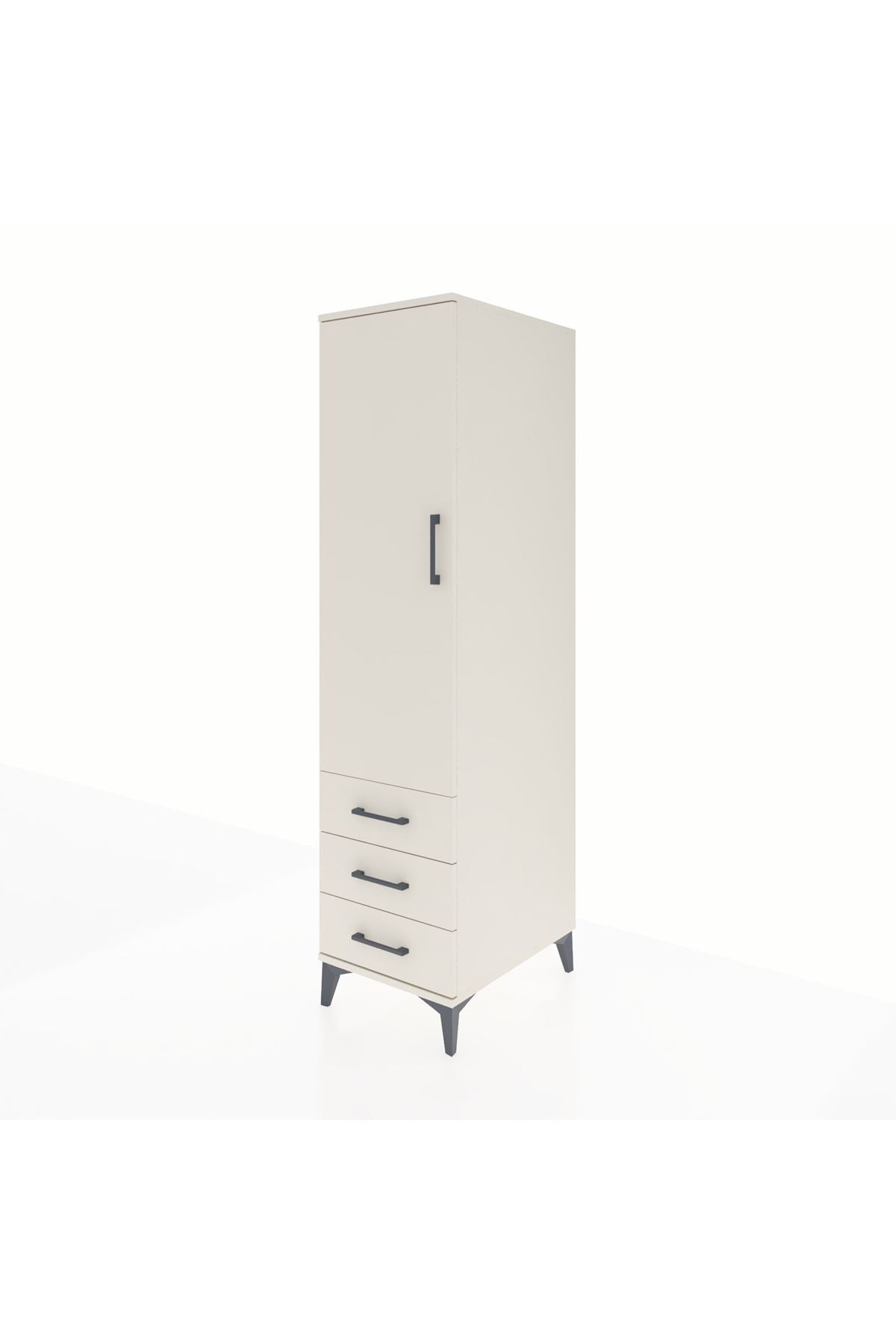 Kronos Dolap 2 Raflı 3 Çekmeceli Tek Kapaklı 44x59x182 - S88M006V1C
