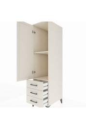 Kronos Dolap 2 Raflı 3 Çekmeceli Tek Kapaklı 44x59x182 - S88M006V1C