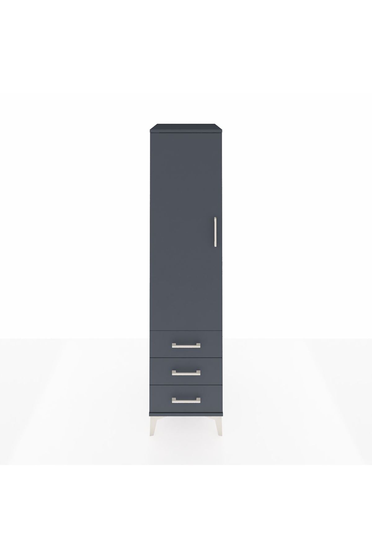 Kronos Dolap 2 Raflı 3 Çekmeceli Tek Kapaklı 44x59x182 - S88M006V5C