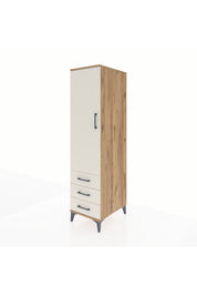 Kronos Dolap 2 Raflı 3 Çekmeceli Tek Kapaklı 44x59x182 - S88M006V7C