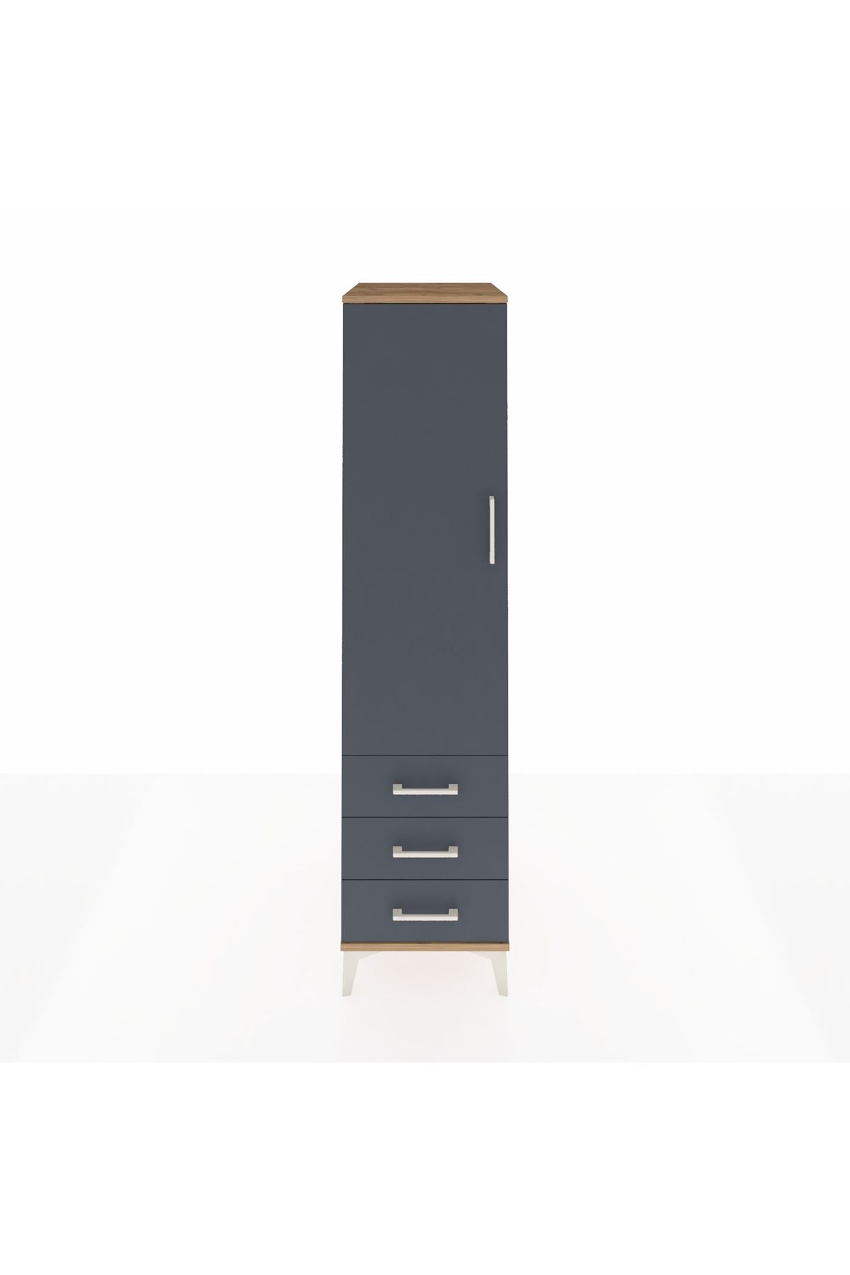 Kronos Dolap 2 Raflı 3 Çekmeceli Tek Kapaklı 44x59x182 - S88M006V8C