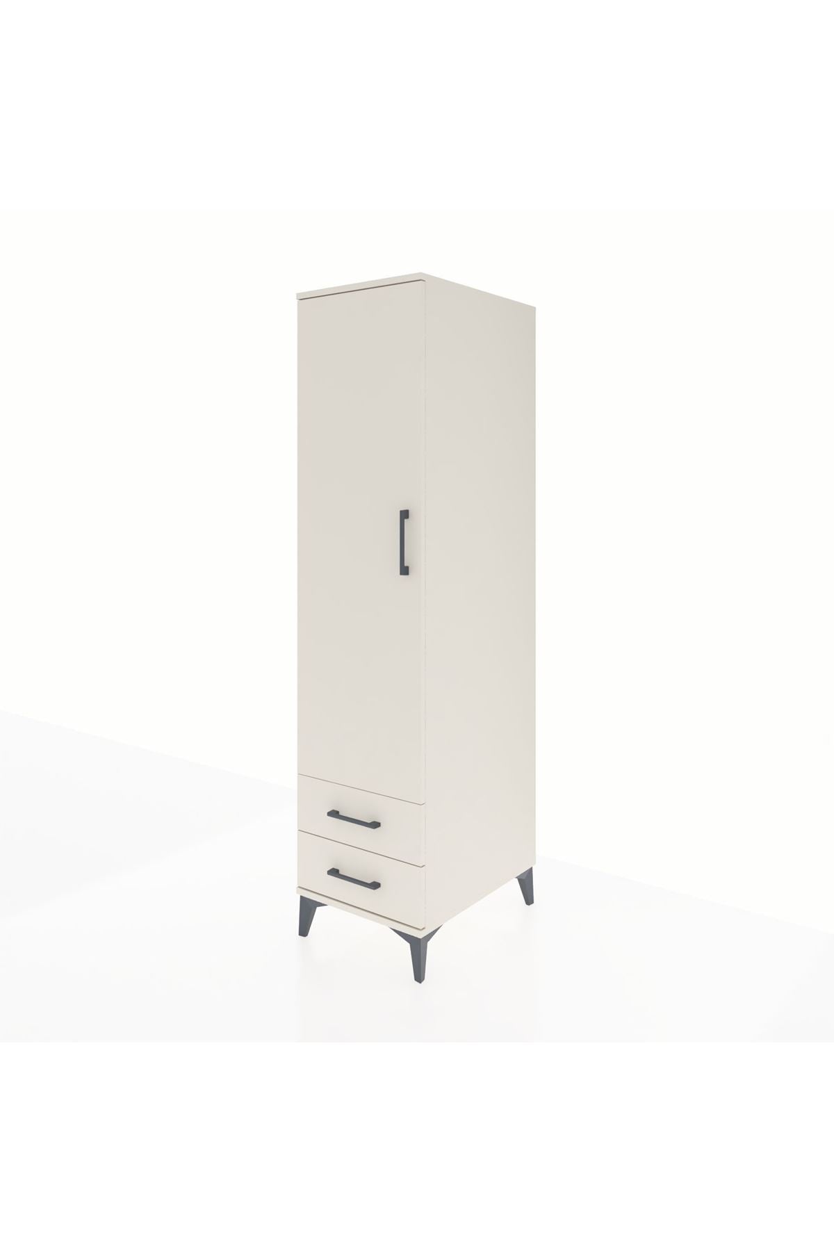 Kronos Dolap 4 Raflı 2 Çekmeceli Tek Kapaklı 44x59x182 - S88M007V1C