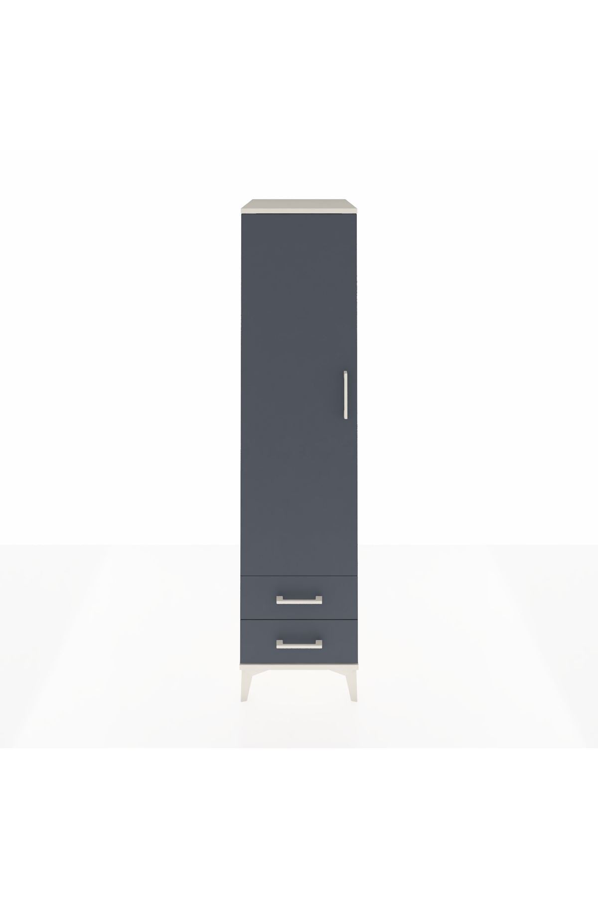 Kronos Dolap 4 Raflı 2 Çekmeceli Tek Kapaklı 44x59x182 - S88M007V2C