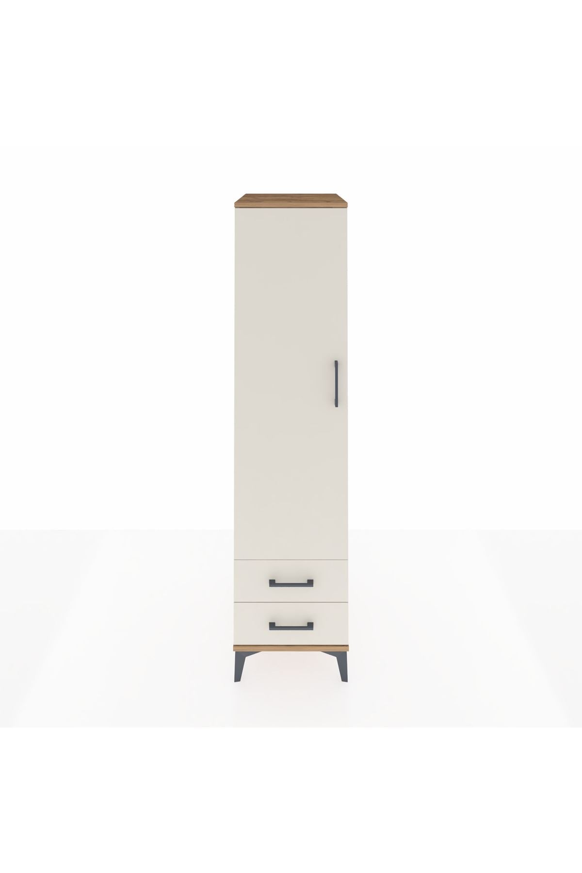 Kronos Dolap 4 Raflı 2 Çekmeceli Tek Kapaklı 44x59x182 - S88M007V7C