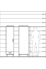 Kronos Dolap 4 Raflı Tek Çekmeceli Tek Kapaklı 44x59x182 - S88M008V5C