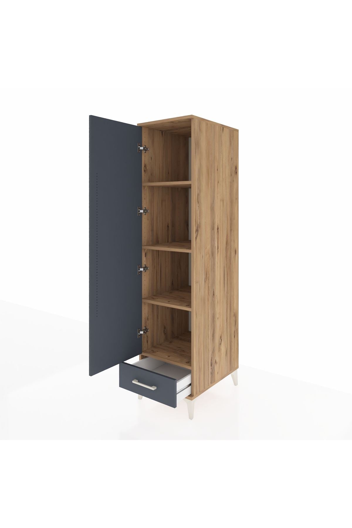 Kronos Dolap 4 Raflı Tek Çekmeceli Tek Kapaklı 44x59x182 - S88M008V8C