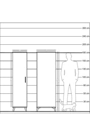 Kronos Dolap 4 Raflı Tek Kapaklı 44x59x182 - S88M009V8C