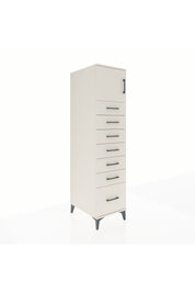 Kronos Dolap Tek Raflı 7 Çekmeceli Tek Kapaklı 44x59x182 - S88M010V1C