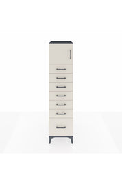 Kronos Dolap Tek Raflı 7 Çekmeceli Tek Kapaklı 44x59x182 - S88M010V4C