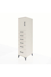 Kronos Dolap Tek Raflı 6 Çekmeceli Tek Kapaklı 44x59x182 - S88M011V1C