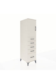 Kronos Dolap Tek Raflı 5 Çekmeceli Tek Kapaklı 44x59x182 - S88M012V1C