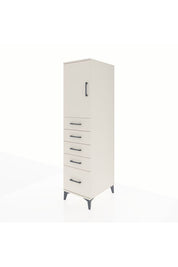 Kronos Dolap Tek Raflı 5 Çekmeceli Tek Kapaklı 44x59x182 - S88M012V1C