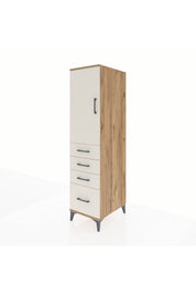 Kronos Dolap 2 Raflı 4 Çekmeceli Tek Kapaklı 44x59x182 - S88M013V7C
