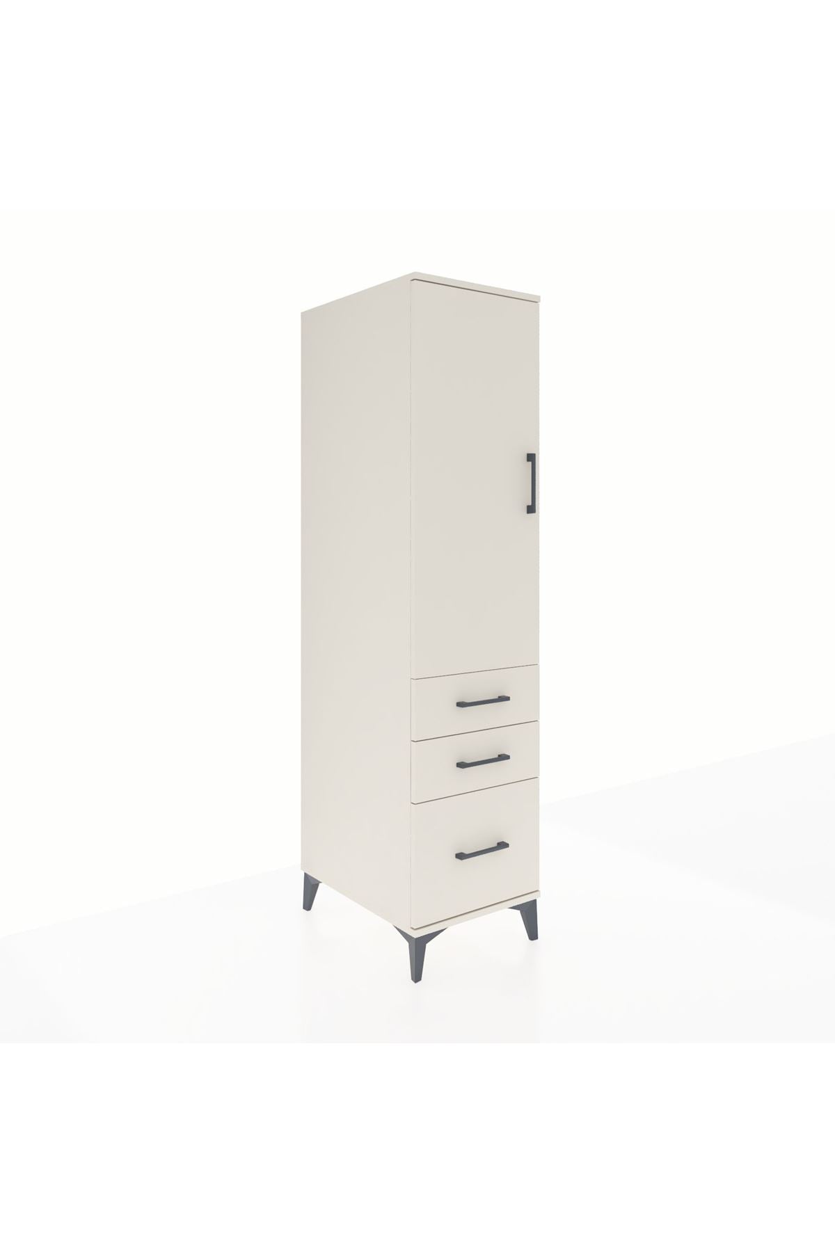 Kronos Dolap 2 Raflı 3 Çekmeceli Tek Kapaklı 44x59x182 - S88M014V1C