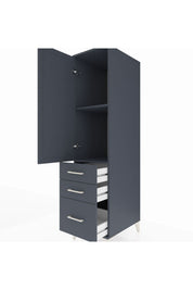 Kronos Dolap 2 Raflı 3 Çekmeceli Tek Kapaklı 44x59x182 - S88M014V5C