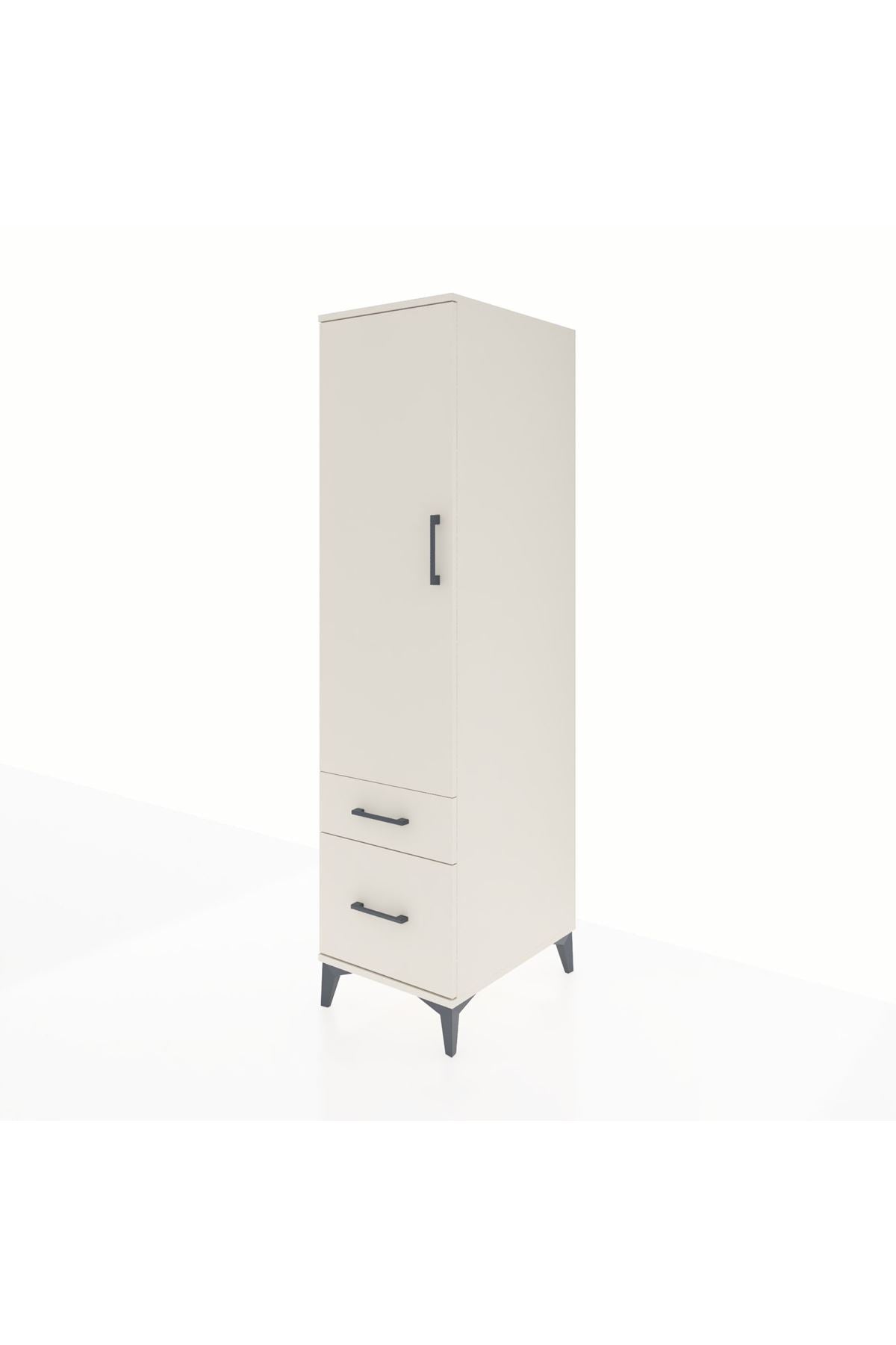 Kronos Dolap 4 Raflı 2 Çekmeceli Tek Kapaklı 44x59x182 - S88M015V1C