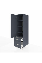 Kronos Dolap 4 Raflı 2 Çekmeceli Tek Kapaklı 44x59x182 - S88M015V5C