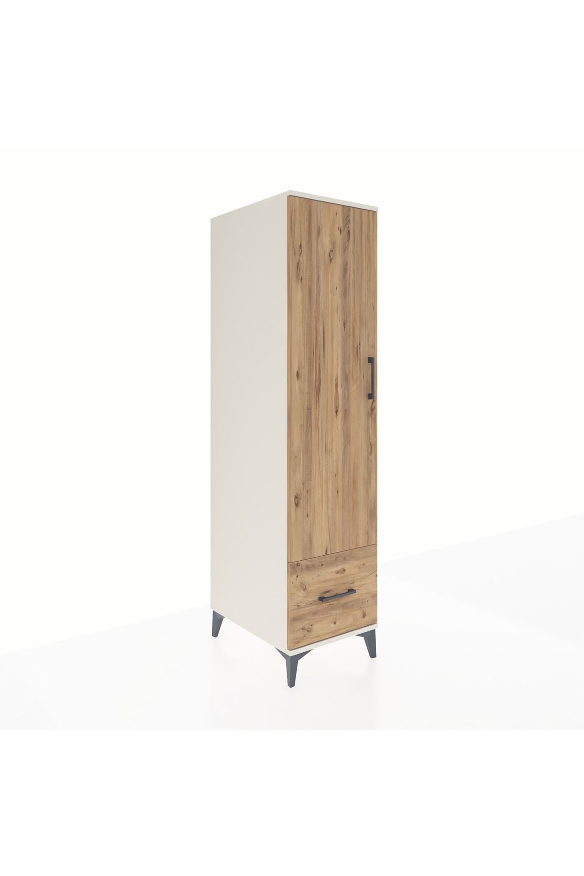 Kronos Dolap 4 Raflı Tek Çekmeceli Tek Kapaklı 44x59x182 - S88M016V3C