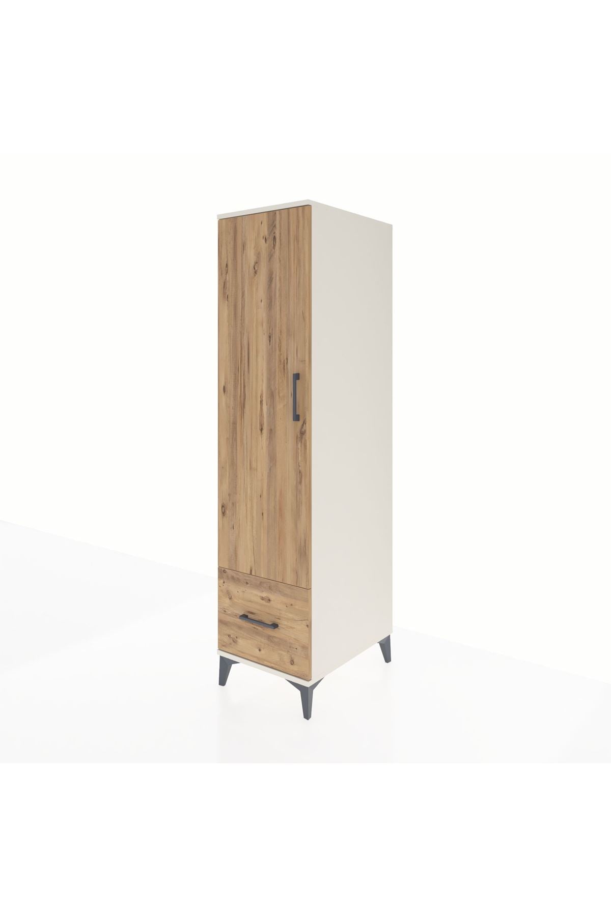 Kronos Dolap 4 Raflı Tek Çekmeceli Tek Kapaklı 44x59x182 - S88M016V3C
