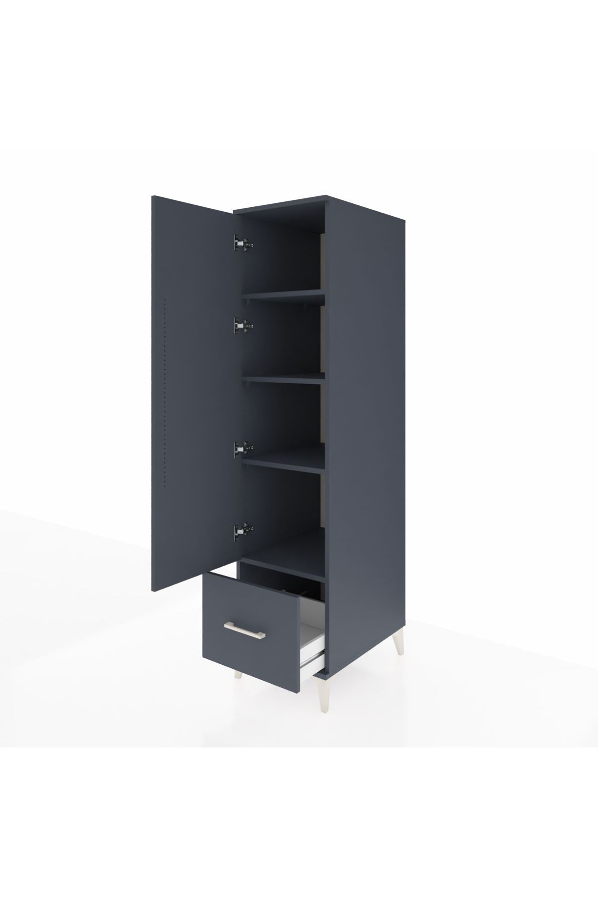 Kronos Dolap 4 Raflı Tek Çekmeceli Tek Kapaklı 44x59x182 - S88M016V5C