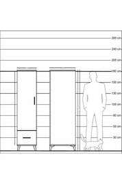Kronos Dolap 4 Raflı Tek Çekmeceli Tek Kapaklı 44x59x182 - S88M016V9C