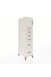 Kronos Dolap Tek Raflı 6 Çekmeceli Tek Kapaklı 44x59x182 - S88M017V1C