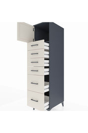 Kronos Dolap Tek Raflı 6 Çekmeceli Tek Kapaklı 44x59x182 - S88M017V4C