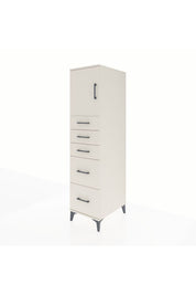 Kronos Dolap Tek Raflı 5 Çekmeceli Tek Kapaklı 44x59x182 - S88M018V1C