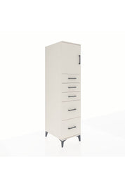 Kronos Dolap Tek Raflı 5 Çekmeceli Tek Kapaklı 44x59x182 - S88M018V1C