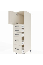 Kronos Dolap Tek Raflı 5 Çekmeceli Tek Kapaklı 44x59x182 - S88M018V1C