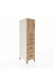 Kronos Dolap Tek Raflı 5 Çekmeceli Tek Kapaklı 44x59x182 - S88M018V3C