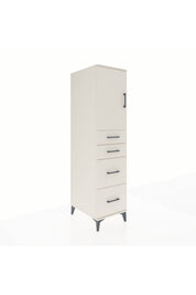 Kronos Dolap Tek Raflı 4 Çekmeceli Tek Kapaklı 44x59x182 - S88M019V1C