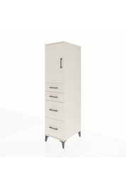 Kronos Dolap Tek Raflı 4 Çekmeceli Tek Kapaklı 44x59x182 - S88M019V1C